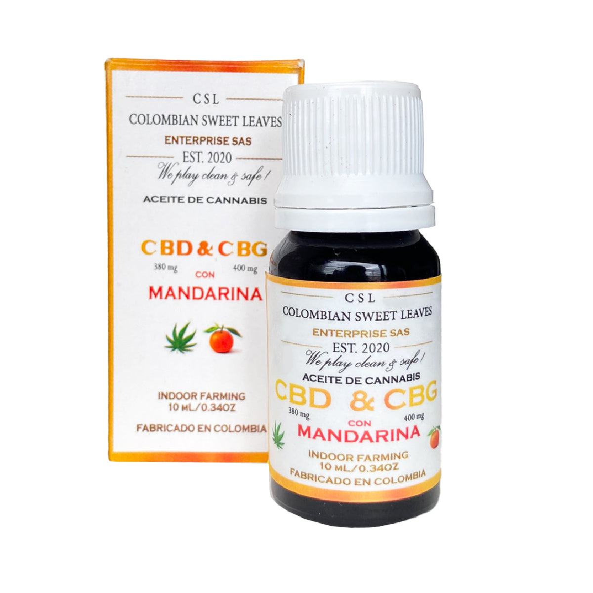 Aceite de cannabis con mandarina