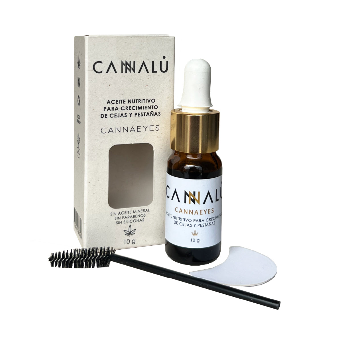 Aceite para el crecimiento de cejas y pestañas 10g - Cannalu