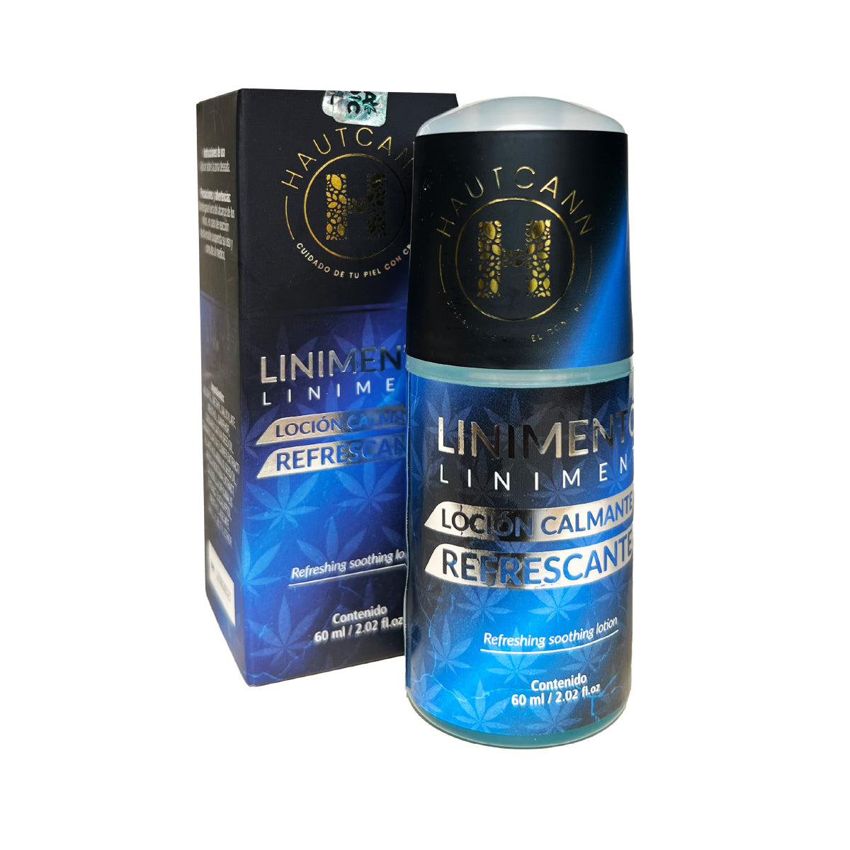 Linimento roll-on loción fría calmante, refrescante Hautcann 60ml