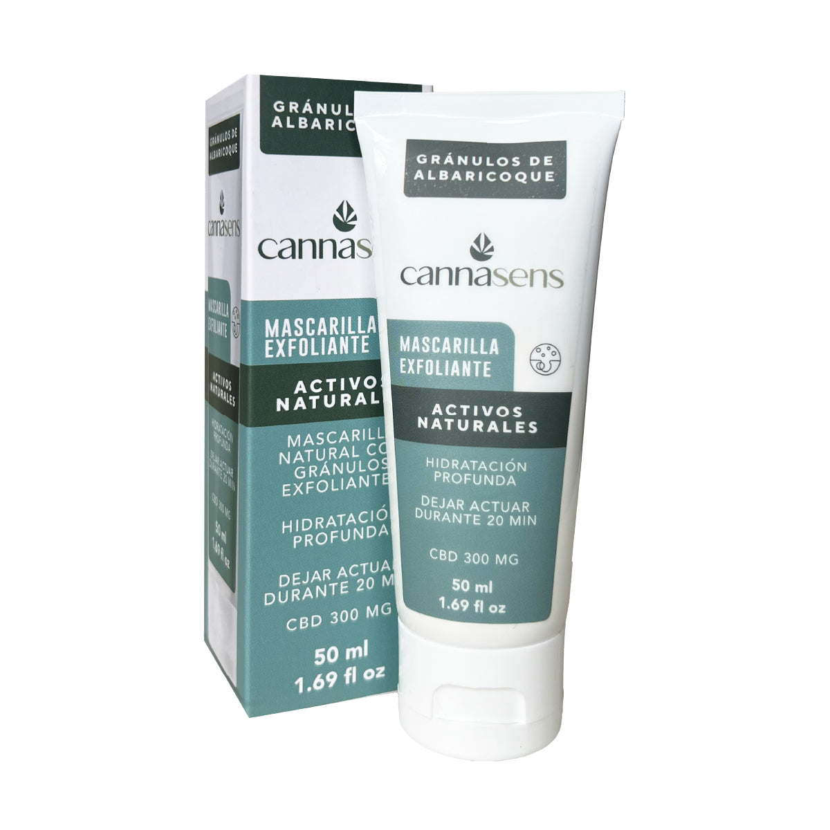 Mascarilla exfoliante facial CBD Cannasens 50ml