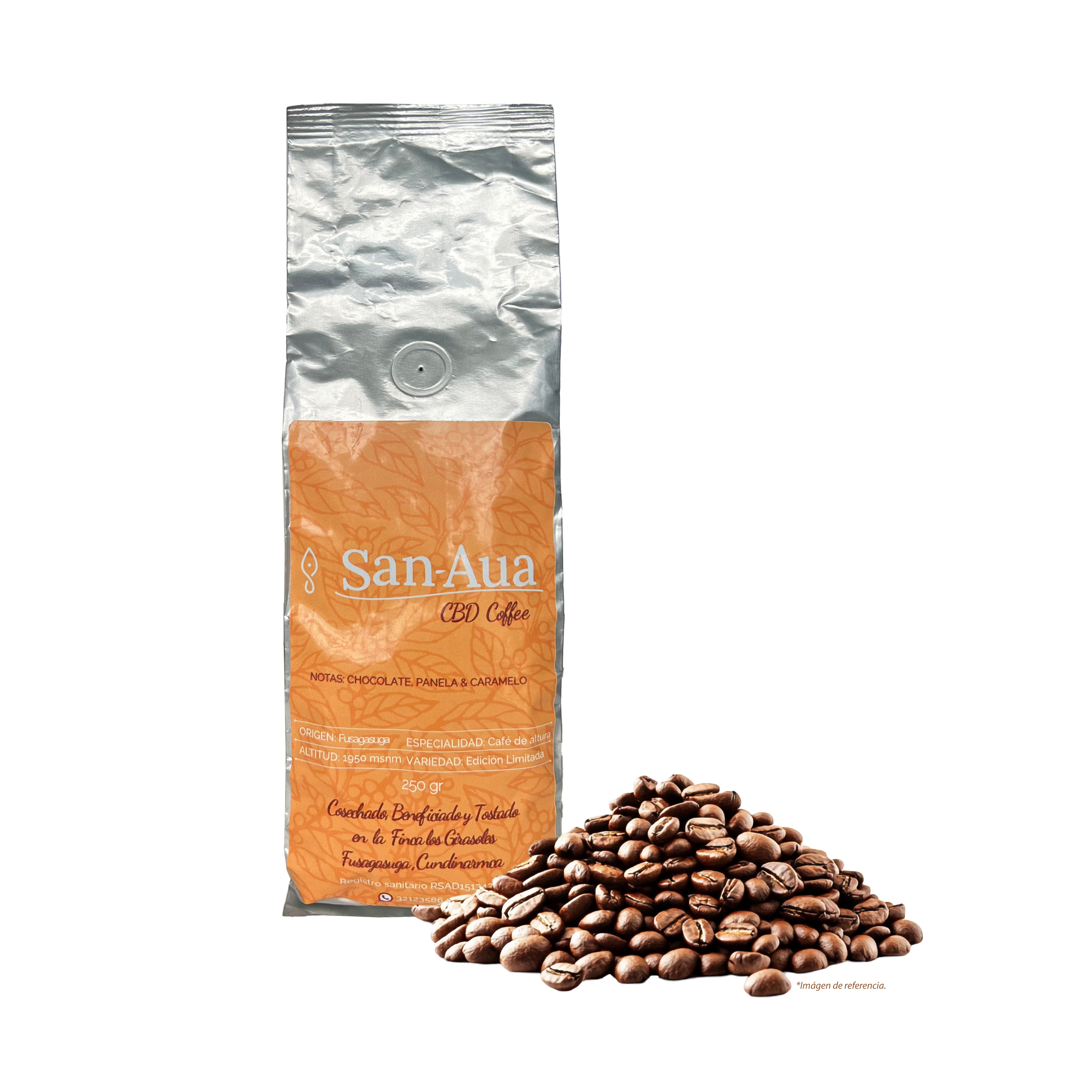 Café San-Aua con CBD - En Grano 250gr - EDICIÓN LIMITADA