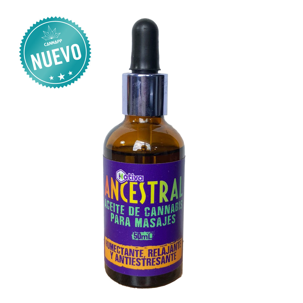 Aceite para masajes con CBD Ancestral 50ml