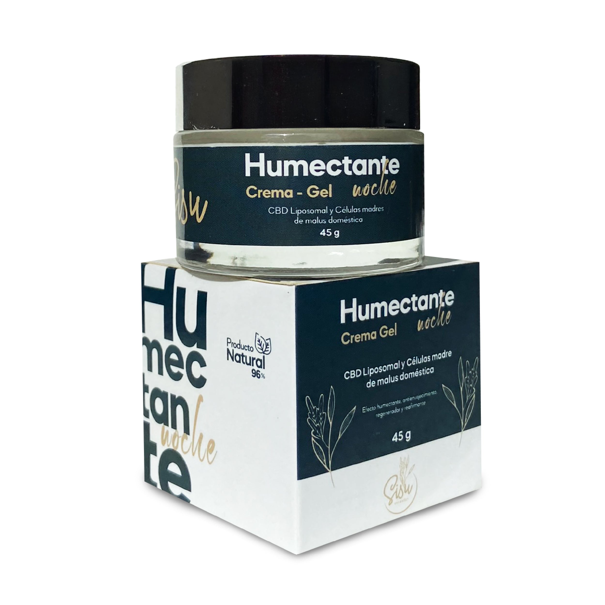 Crema Gel Facial Humectante Noche Sisu CBD - 45g