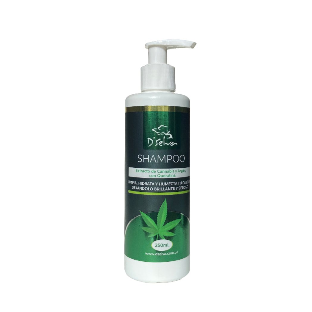 Shampoo con extracto de cannabis y argán D´Selva